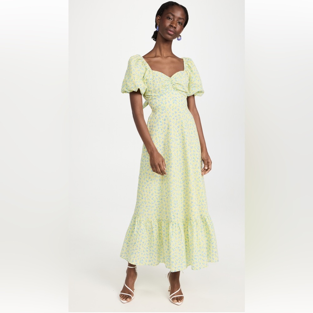 English Factory Floral Back Tied Maxi Dress